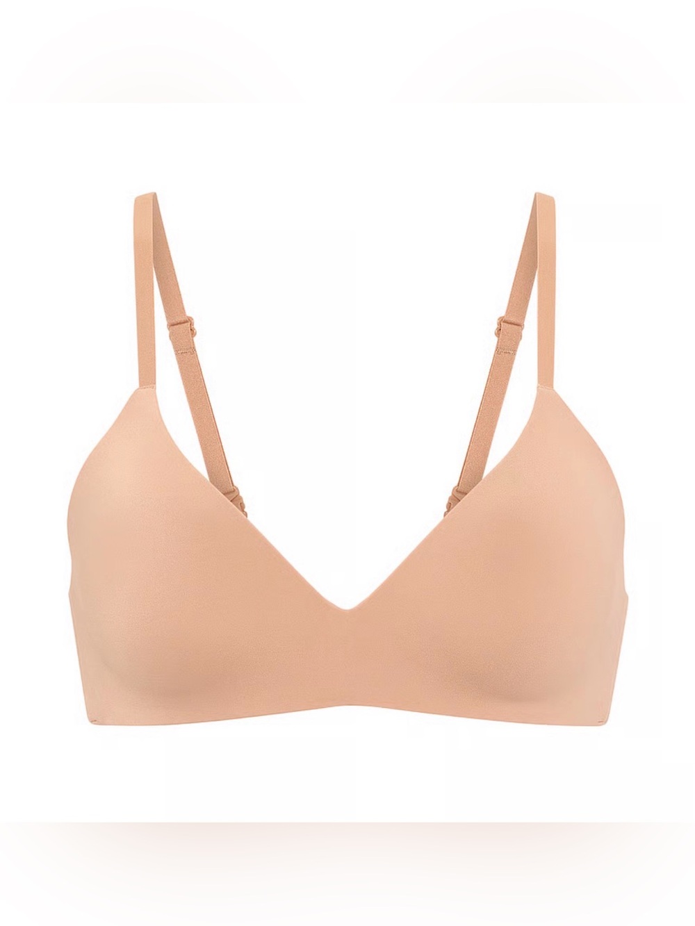 Victoria's Secret Pink Marshmallow Wireless Push Up Comfy Bra - Large - Praline